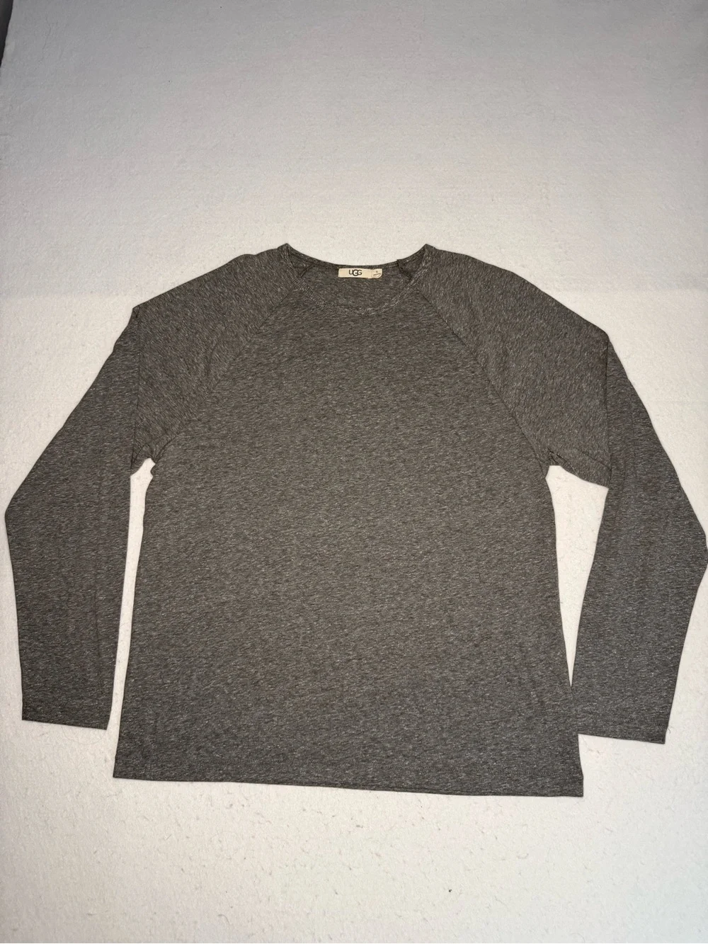 UGG Pajama Soft Sleepwear Mens XL Long Sleeve Heather Gray Pullover Shirt EUC